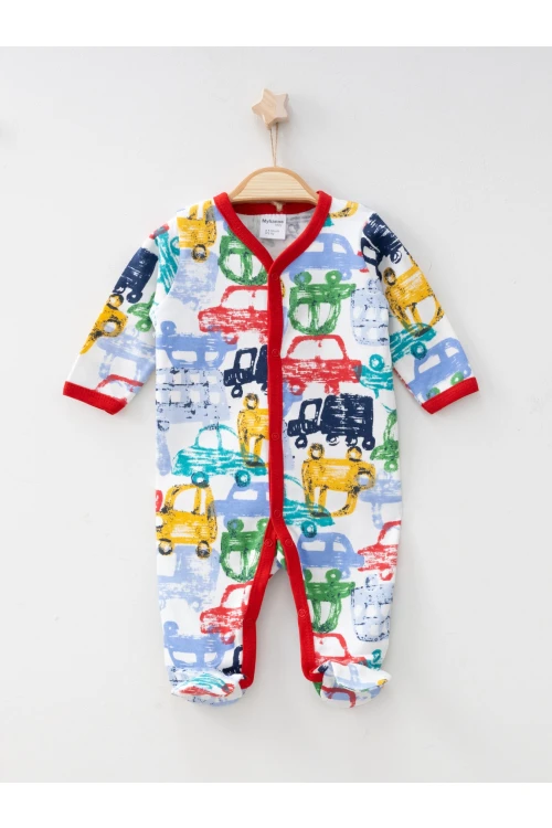 Araba Baskılı Biyeli Tulum 1232