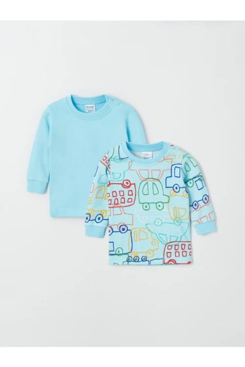 Araba Desenli 2li Body 9706