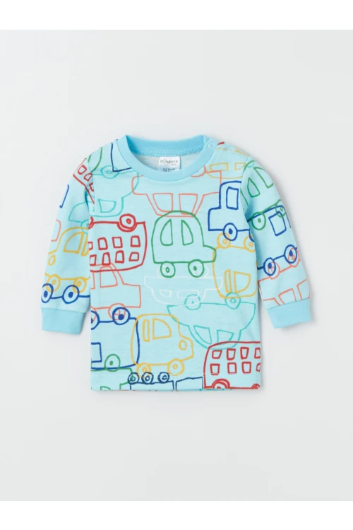 Araba Desenli 2li Body 9706