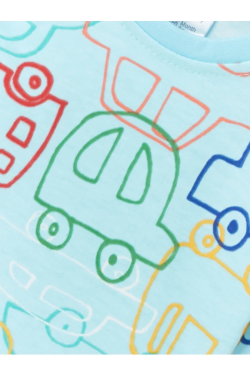 Araba Desenli 2li Body 9706