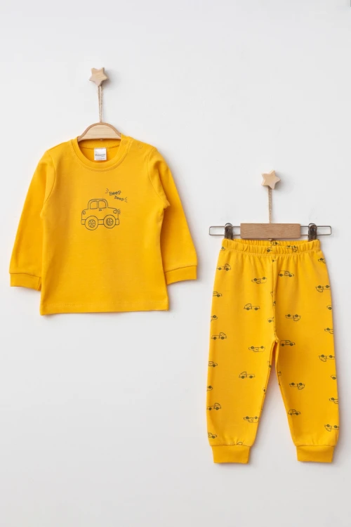 Araba Desenli Bebek Pijama Takım 2418
