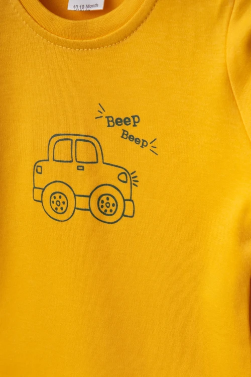 Araba Desenli Bebek Pijama Takım 2418