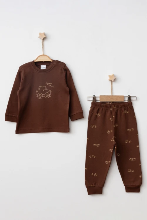 Araba Desenli Bebek Pijama Takım 2418