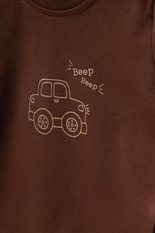 Araba Desenli Bebek Pijama Takım 2418