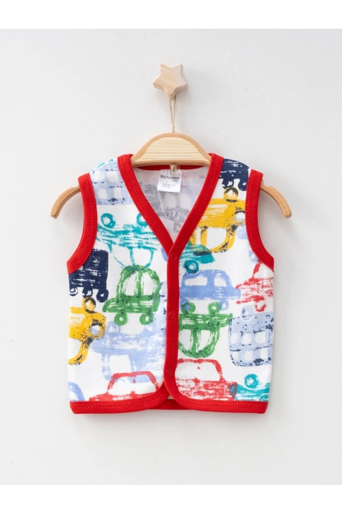 Araba Desenli Yelek 9630