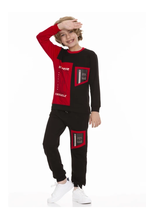 Baskılı Erkek Çocuk Eşofman Takımı 51403