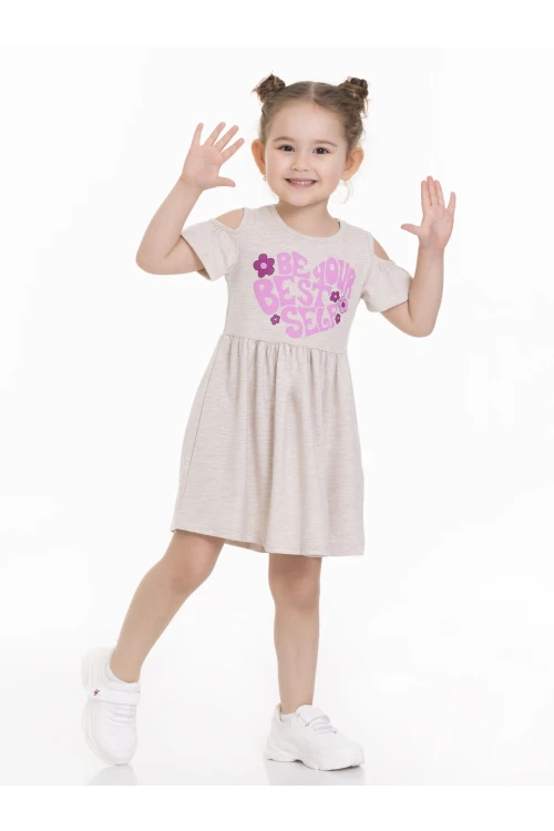 Best Self Kabartma Baskılı Elbise 63509