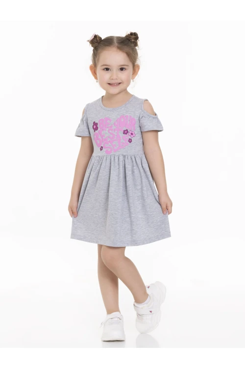 Best Self Kabartma Baskılı Elbise 63509