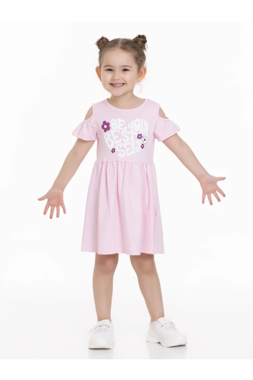 Best Self Kabartma Baskılı Elbise 63509