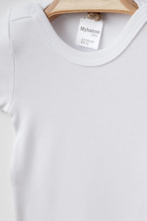 Bisiklet Yaka Basic Bebek Yarım Kol Çıtçıtlı Body 3lü 350