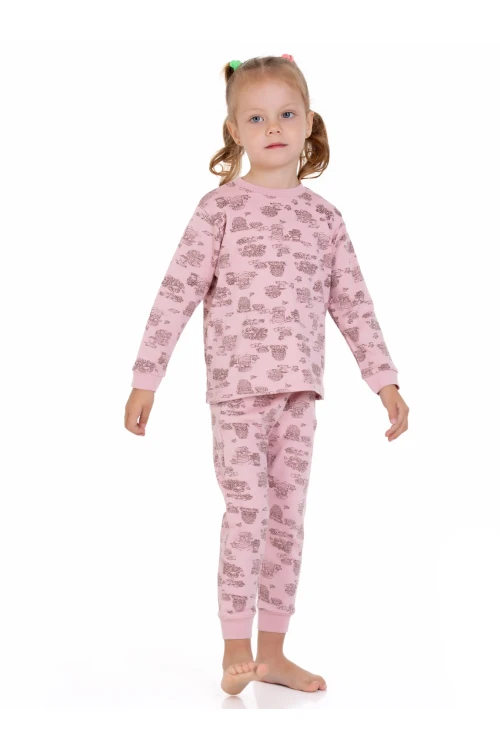 Çiftllik Desenli İnterlok  Pijama Takımı 54605