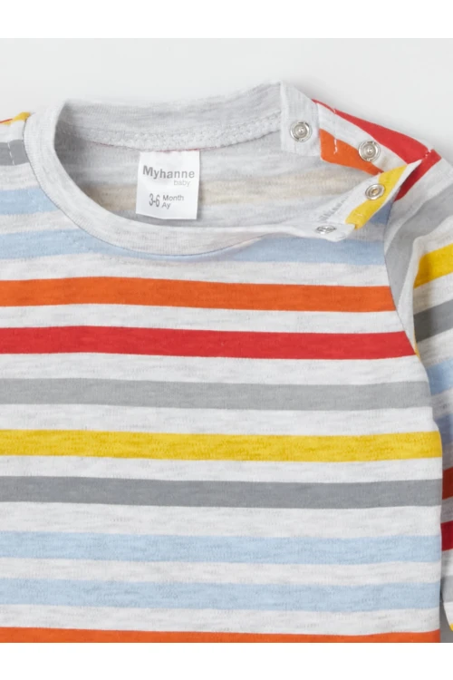 Çizgili Bebek 2Li Body 9704