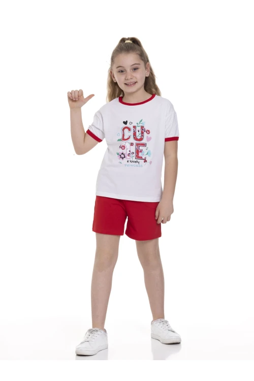 Cute Baskılı Şortlu Takım 63606