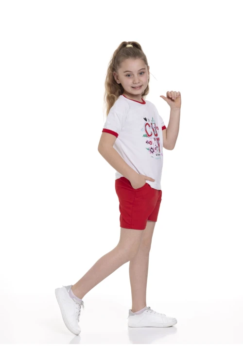 Cute Baskılı Şortlu Takım 63606