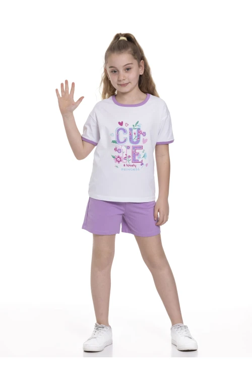 Cute Baskılı Şortlu Takım 63606
