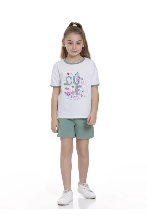 Cute Baskılı Şortlu Takım 63606