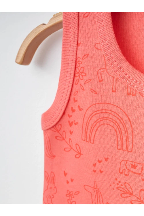 Desenli 2li Askılı Çıtçıtlı Body 9700