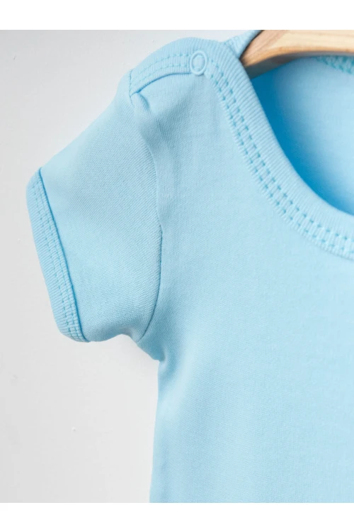 Desenli 2li Yarım Kol Çıtçıtlı Body 9657