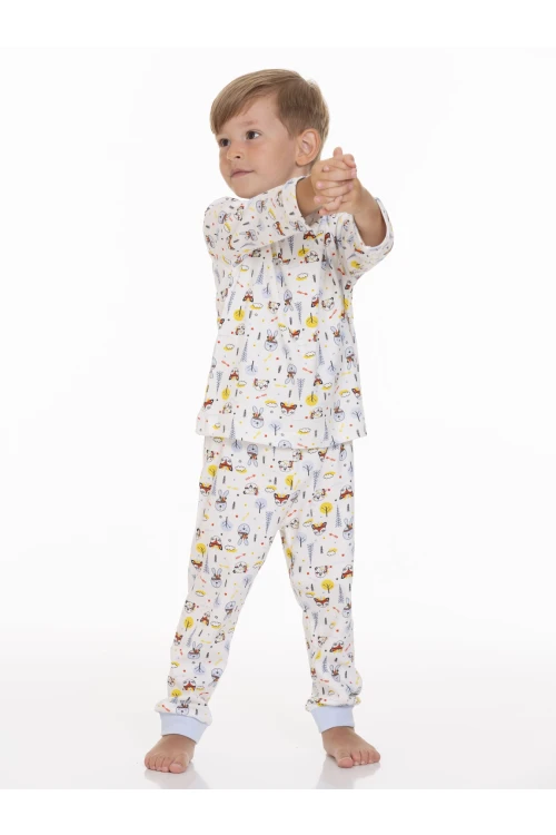 Desenli Erkek Bebek Pijama Takımı 54203