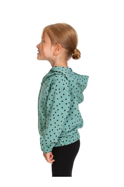 Desenli Fermuarlı Hırka 54357