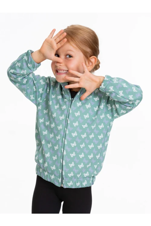 Desenli Fermuarlı Hırka 54357