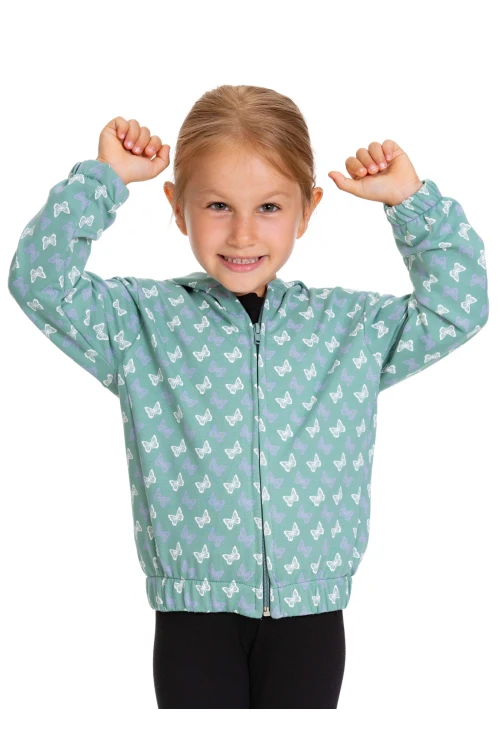 Desenli Fermuarlı Hırka 54357