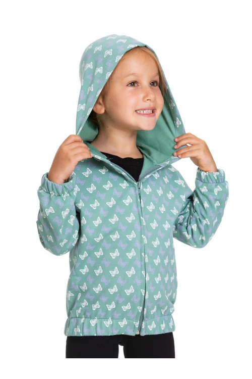 Desenli Fermuarlı Hırka 54357