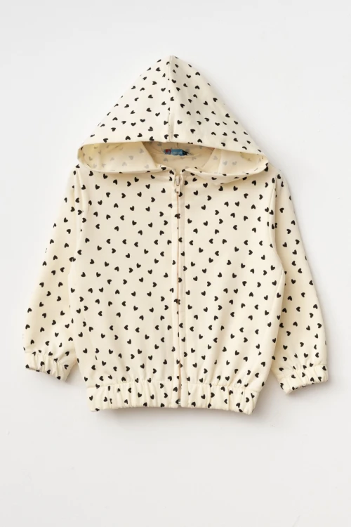 Desenli Fermuarlı Hırka 54357