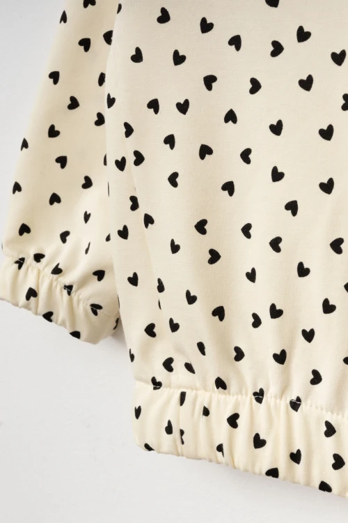 Desenli Fermuarlı Hırka 54357