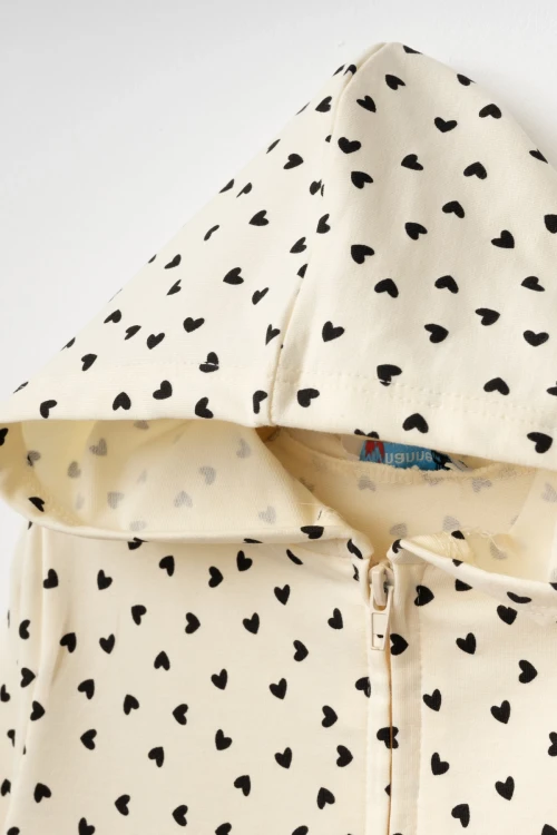 Desenli Fermuarlı Hırka 54357