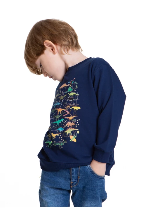 Dinazor Baskılı Erkek Bebek Sweatshirt 54264