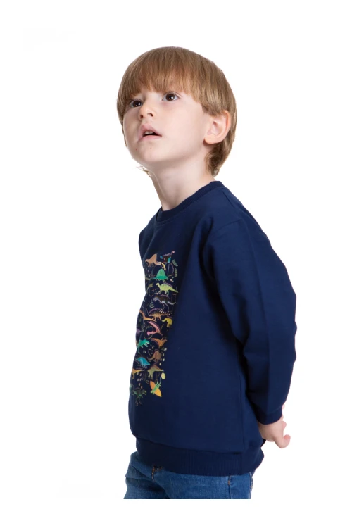 Dinazor Baskılı Erkek Bebek Sweatshirt 54264