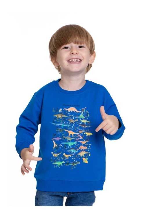 Dinazor Baskılı Erkek Bebek Sweatshirt 54264