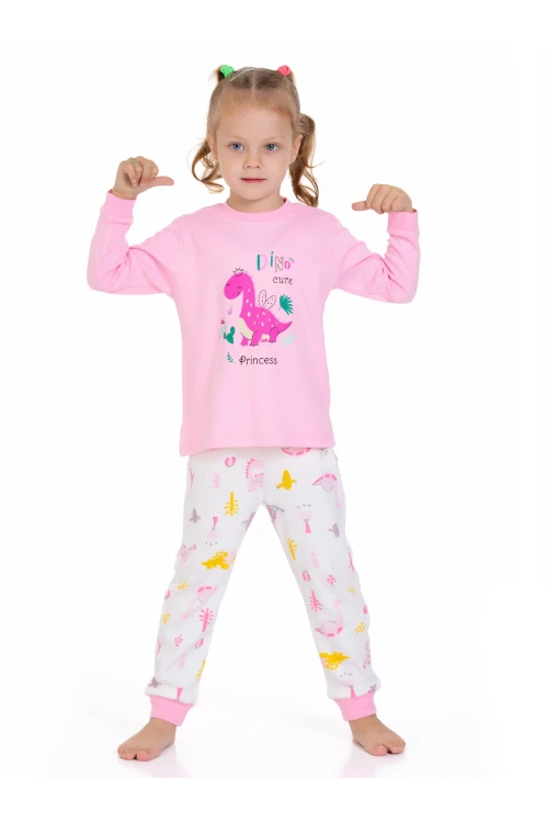 Dinazor Desenli Pamuklu Pijama Takım 54325