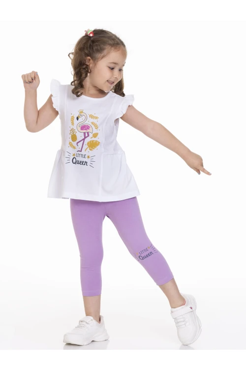 Flamingo Baskılı Taytlı Takım 63115