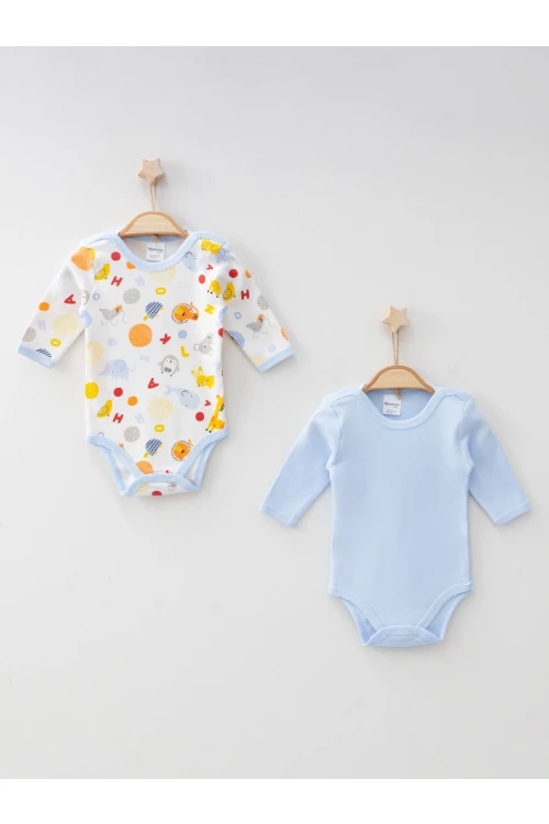 Hayvanlar Desenli 2li Uzun Kol Body 9621