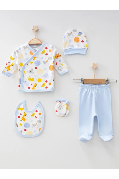 Hayvanlar Desenli 5li Bebe Set 6257