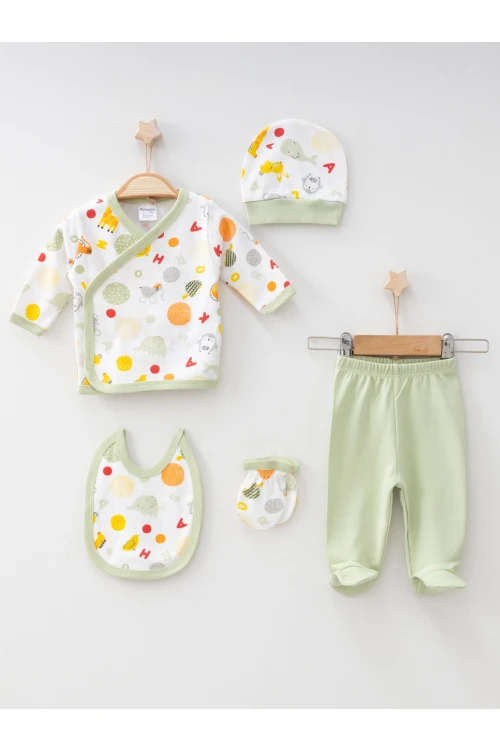 Hayvanlar Desenli 5li Bebe Set 6257