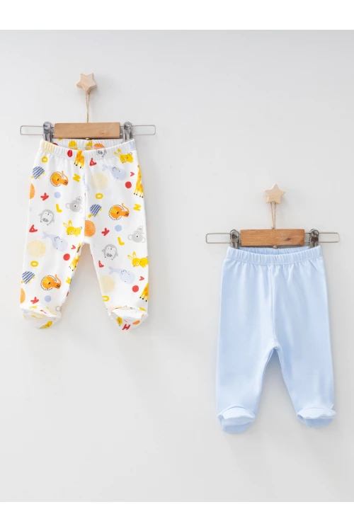 Hayvanlar Desenli Patikli 2li Tek Alt 7303