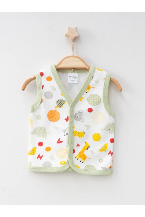 Hayvanlar Desenli Yelek 9633