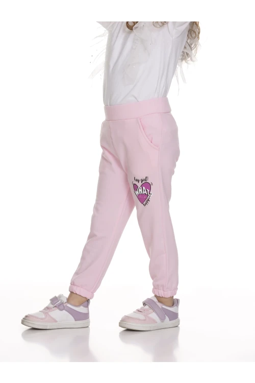 Kalp Baskılı Kız Bebek Eşofman Altı 110104