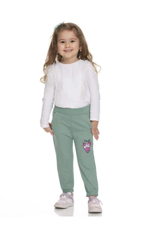 Kalp Baskılı Kız Bebek Eşofman Altı 110104