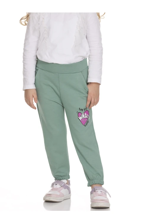 Kalp Baskılı Kız Bebek Eşofman Altı 110104