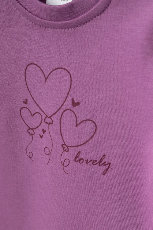 Kalpli Ayıcık Baskılı Emprime Pijama Takım 2397