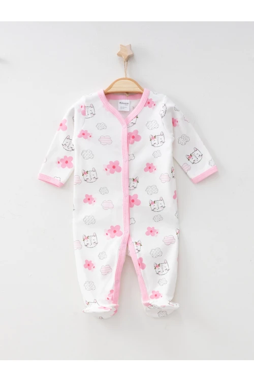 Kedi Baskılı Biyeli Tulum 1233