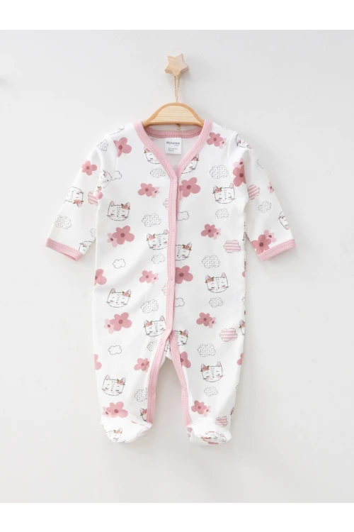 Kedi Baskılı Biyeli Tulum 1233