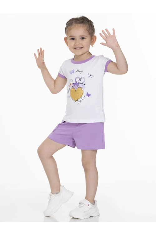 Kedi Baskılı Şortlu Takım 63116