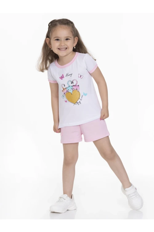 Kedi Baskılı Şortlu Takım 63116