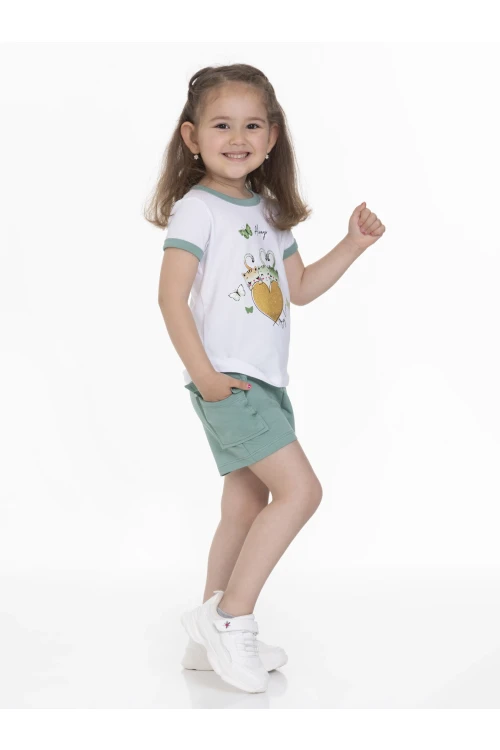 Kedi Baskılı Şortlu Takım 63116