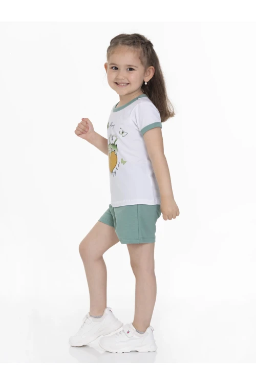 Kedi Baskılı Şortlu Takım 63116